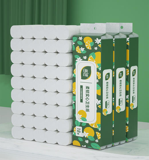 「18卷装！四层柔软」蓝漂18卷无芯卷纸 卫生纸居家日用实惠装厕所厕纸手纸清洁工具 商品图1