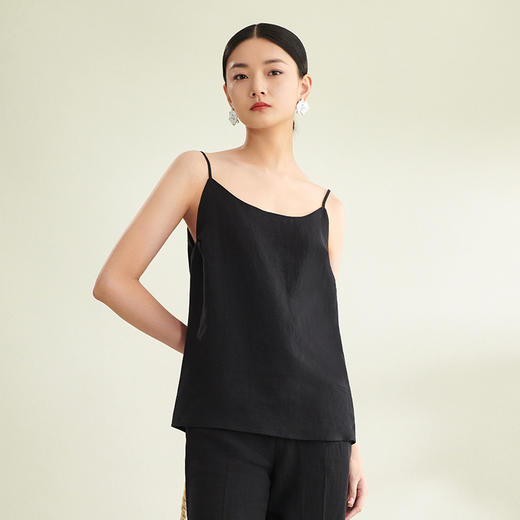璞宿PUSU2023夏季新款亚麻吊带背心女休闲百搭文艺复古棉麻打底薄 商品图7