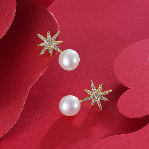子佩集S925银珍珠耳钉【EM2039-XF】镀金2303 商品图1