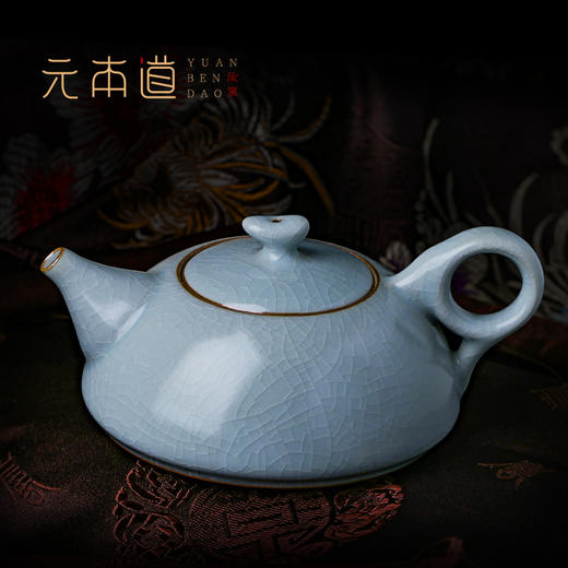 【特惠5折，仅1套，无货退款】元本道儒器冬青汝窑宽心壶套组1壶6杯1海 商品图1