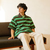 PRIMEE H/S Stripe Big Polo Sweater 珠地网眼廓形条纹POLO衫T恤 商品缩略图3