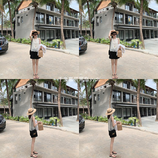 金蘑菇菇【香水千金】贯穿春夏整季搭配！无袖背心短裤 商品图0