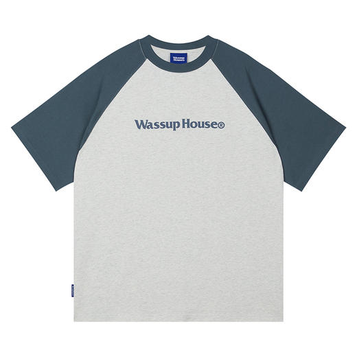 WassupHouse 基础logo拼色插肩袖短袖T恤 商品图7