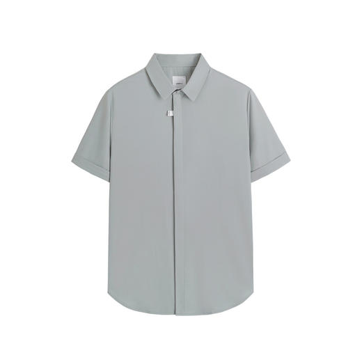 HIM漢崇  舒适斯文正装短袖衬衫男士商务易打理通勤衬衣 2026夏季 商品图4