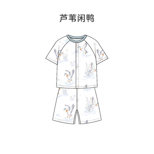 【QCXJ】i-baby 儿童/成人短袖家居服套装 薄款春夏装 商品图4