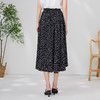 EITIE爱特爱夏新款时尚复古黑色长裙显瘦不规则高腰波点半身裙B2306104 商品缩略图4