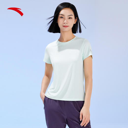 【S断码】安踏冰丝T丨短袖t恤女夏季新款修身简约打底衫运动上衣162325111【库存有限，如无货将做退款，介意慎拍！】 商品图2