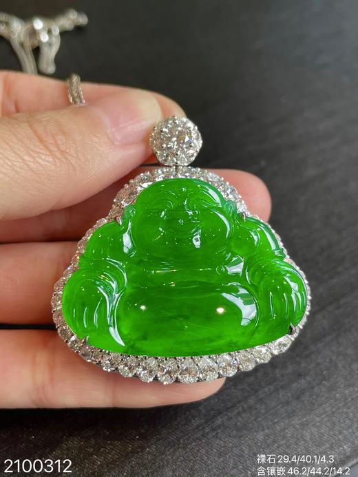 老坑冰帝王绿佛公吊坠【2100312】具体价格微信咨询 商品图6