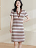 米思阳2025夏季新款通勤休闲淑女西装领连衣裙中长款针织裙子0962 商品缩略图2
