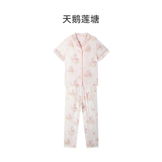 【QCXJ】i-baby 儿童/成人短袖家居服套装 薄款春夏装 商品图8