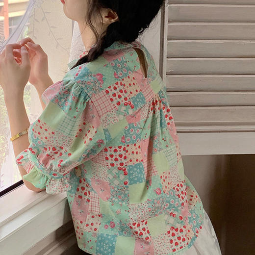 裁缝学苑AS23设计感短袖新款拼接泡泡袖衬衫纸样女装上衣服装打板 商品图3