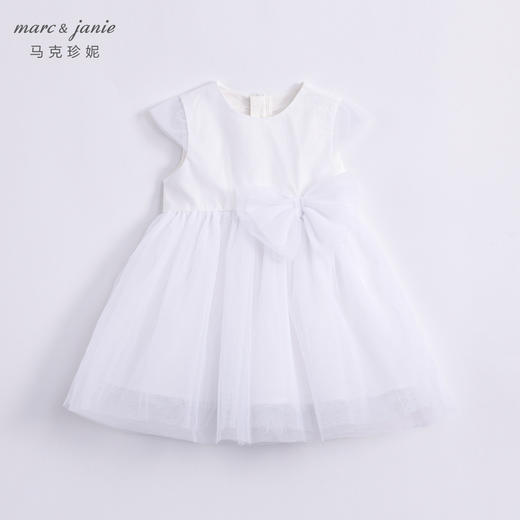 马克珍妮夏装新款裙子 女童蝴蝶结收腰网纱连衣裙230978 商品图2