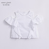 马克珍妮夏装新款 女童北欧风花边袖纯棉小衫儿童衬衫230311 商品缩略图1