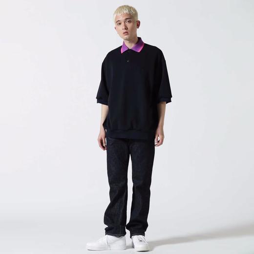 Fumito Ganryu Large polo shirt 拼接领廓形短袖POLO衫 翻领T恤 商品图1