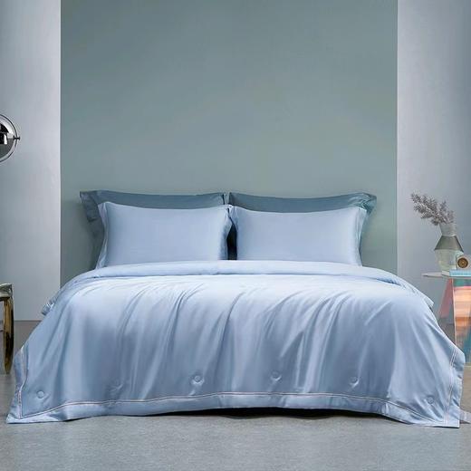 梦洁 天丝棉素色水洗纯桑蚕丝夏被 海之谜 商品图0