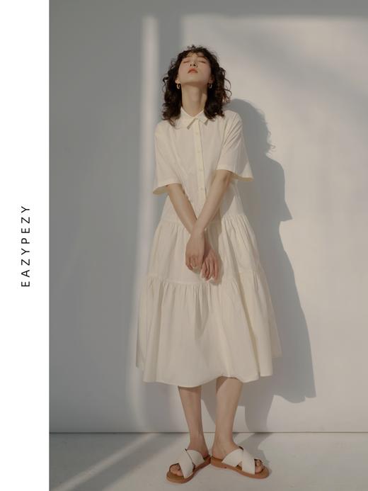 2022SS 日本水洗棉衬衫领宽松娃娃裙 商品图2