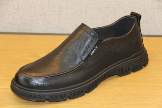 豪行春新款11183292商务休闲男士皮鞋透气一脚蹬百搭透气厚底单鞋 商品图2