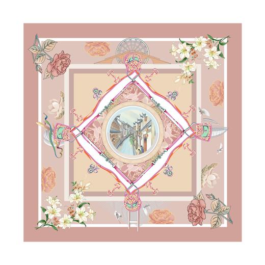 SAINTJOY/上久楷 女式真丝方巾 绸都印象 FJS20004 商品图11