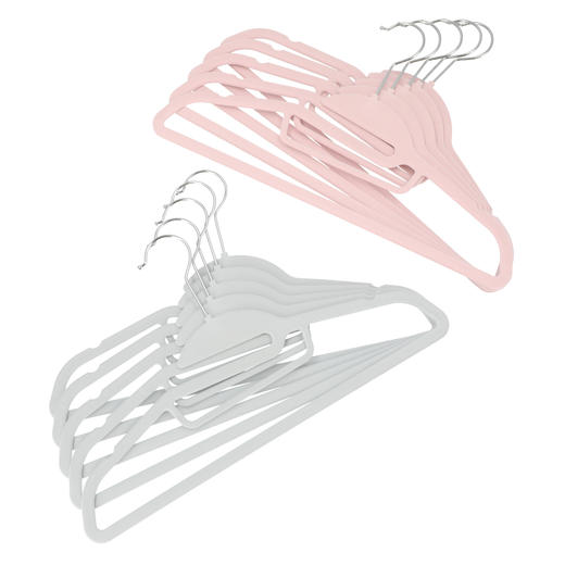植绒衣架5支装 男士/女士 灰色/粉色 商品图7