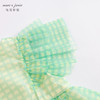 马克珍妮夏装新款裙子 女童绿格网纱拼接短袖连衣裙230982 商品缩略图5