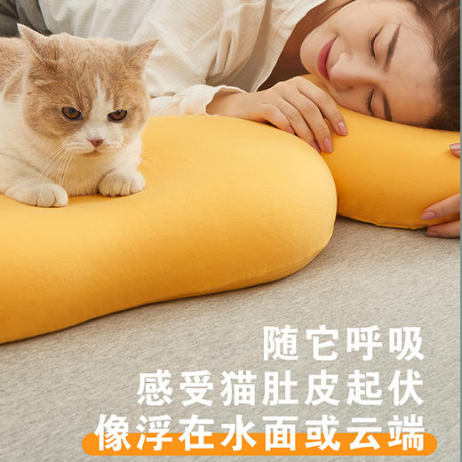 两件立减10元【护颈椎助睡眠！柔软超舒适】网红美妆蛋颈椎枕猫咪肚皮枕，记忆棉分区护颈，回弹护颈，卧室侧睡枕，柔软单人解压枕头礼品 商品图0