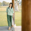 绽放223朵/春新款日系文艺复古萝卜裤显瘦亚麻宽松阔腿九分休闲裤 商品缩略图0
