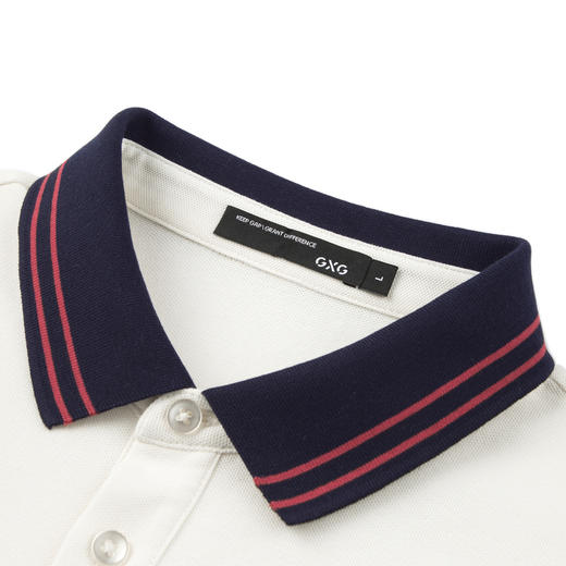 GXG男装 夏热卖创意撞色精致绣花休闲百搭宽松舒适Polo衫男式短袖 商品图2