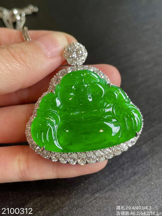 老坑冰帝王绿佛公吊坠【2100312】具体价格微信咨询 商品图3