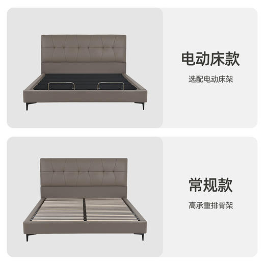 喜梦宝软包床智能床主卧婚床轻奢多功能电动真皮床双人床现代简约 商品图1