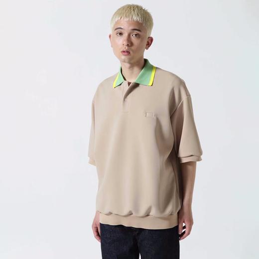 Fumito Ganryu Large polo shirt 拼接领廓形短袖POLO衫 翻领T恤 商品图0