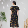 EITIE爱特爱EITIE爱特爱夏新款复古法式优雅印花时尚通勤温柔感真丝连衣裙B2307140 商品缩略图4
