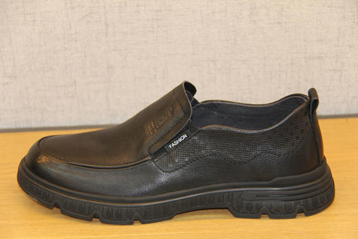 豪行春新款11183292商务休闲男士皮鞋透气一脚蹬百搭透气厚底单鞋 商品图1