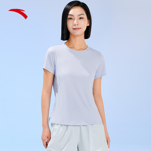 【S断码】安踏冰丝T丨短袖t恤女夏季新款修身简约打底衫运动上衣162325111【库存有限，如无货将做退款，介意慎拍！】 商品图1