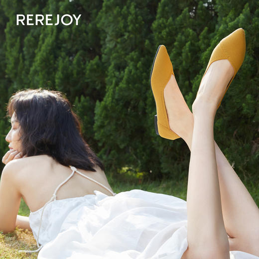 【已下架】618特惠 | 积分换购 | REREJOY 尖头飞织平底王妃女鞋QC6357[福利品] 商品图6