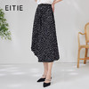 EITIE爱特爱夏新款时尚复古黑色长裙显瘦不规则高腰波点半身裙B2306104 商品缩略图0