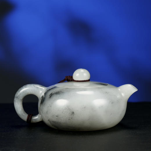 和田玉（青花）玉壶--扁壶（宋鸣放6622）137.23g 商品图1