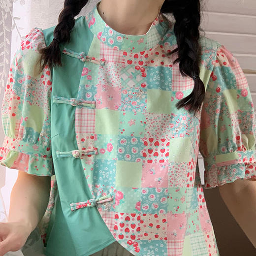 裁缝学苑AS23设计感短袖新款拼接泡泡袖衬衫纸样女装上衣服装打板 商品图2