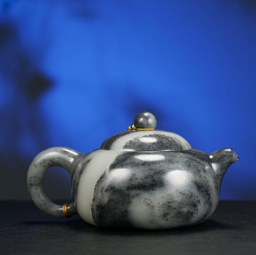和田玉（青花）玉壶--圆壶（宋鸣放6634）231.69g 商品图1