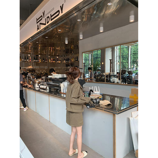 XS码数 金蘑菇菇 west village工装套/环保洗水 时髦甜酷工装短外套 商品图4