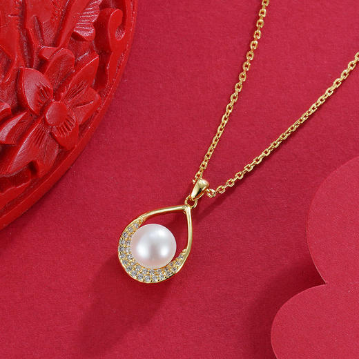 子佩集S925银珍珠套链【TM0556-XF】镀金项链2303 商品图0