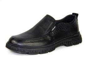 豪行春新款11183292商务休闲男士皮鞋透气一脚蹬百搭透气厚底单鞋