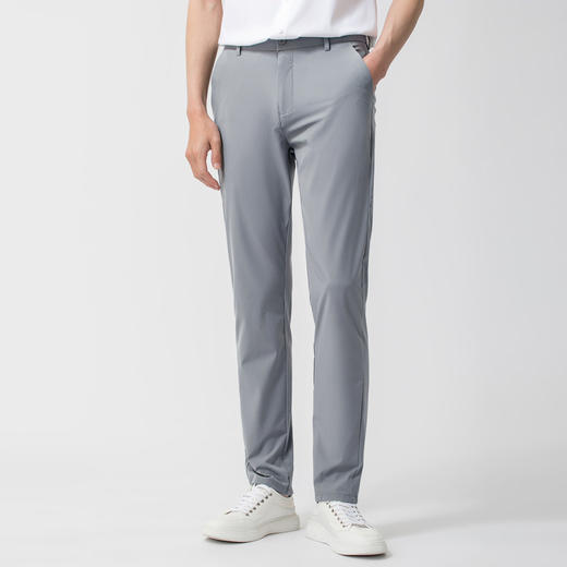 圣得西男士凉感冰丝休闲裤春夏新款时尚弹力薄款商务直筒长裤2312913035 商品图2