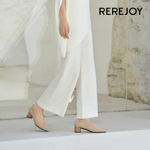 【已下架】618特惠 | 积分换购 | REREJOY 圆头粗跟飞织透气王妃鞋QC6356[福利品] 商品图5
