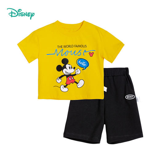 【商场同款】迪士尼童装 儿童卡通套装夏季新款男童短袖套装宝宝休闲运动衣服 商品图1