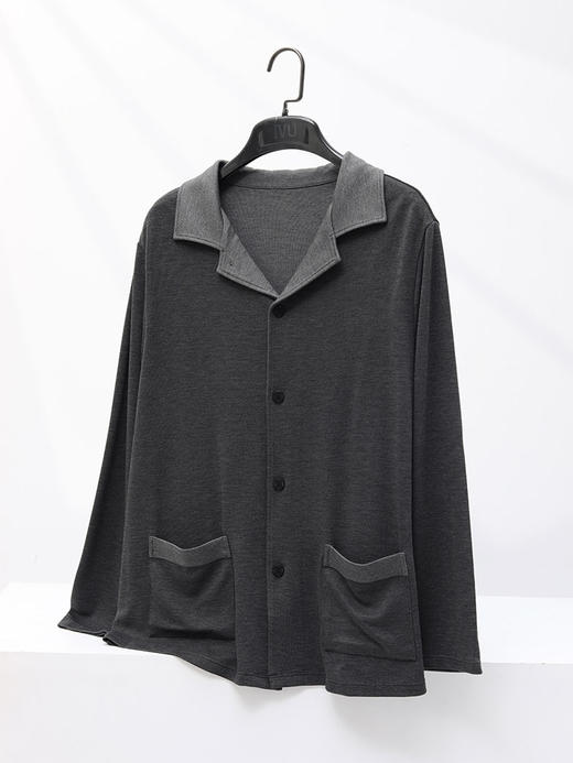 6F IVU男士新品莫代尔翻领睡衣上装长袖家居服上衣UL00141 商品图2