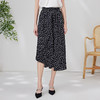EITIE爱特爱夏新款时尚复古黑色长裙显瘦不规则高腰波点半身裙B2306104 商品缩略图2