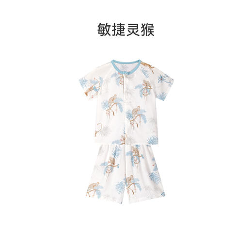 【QCXJ】i-baby 儿童/成人短袖家居服套装 薄款春夏装 商品图5
