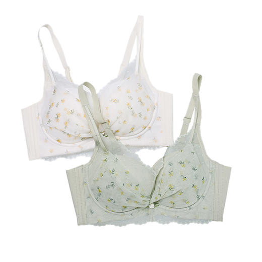 美季美优B清新印花薄棉杯文胸W352B06 商品图4