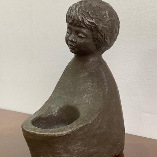 荷兰男孩铜雕烛台Geert Kunen签名手制B0158 商品图6