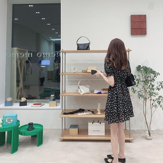 XS码 金蘑菇菇 法式裙裙 荷叶摆v领碎花连衣裙 商品图4